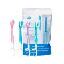 Pack of 26 disposable toothbrushes with integrated toothpaste, 5-in-1 travel toothbrushes for hotels and oral hygiene