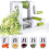 4-blade vegetable spiralizer, foldable vegetable cutter, zucchini and vegetable spaghetti machine (Ghtc) 1