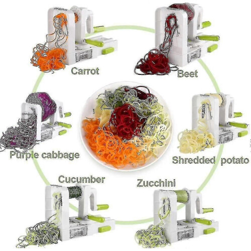 4-blade vegetable spiralizer, foldable vegetable cutter, zucchini and vegetable spaghetti machine (Ghtc) 1
