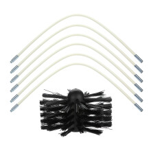 Kit de deshollinador rotativo 6+1, cepillo de chimenea, kit de deshollinador FP