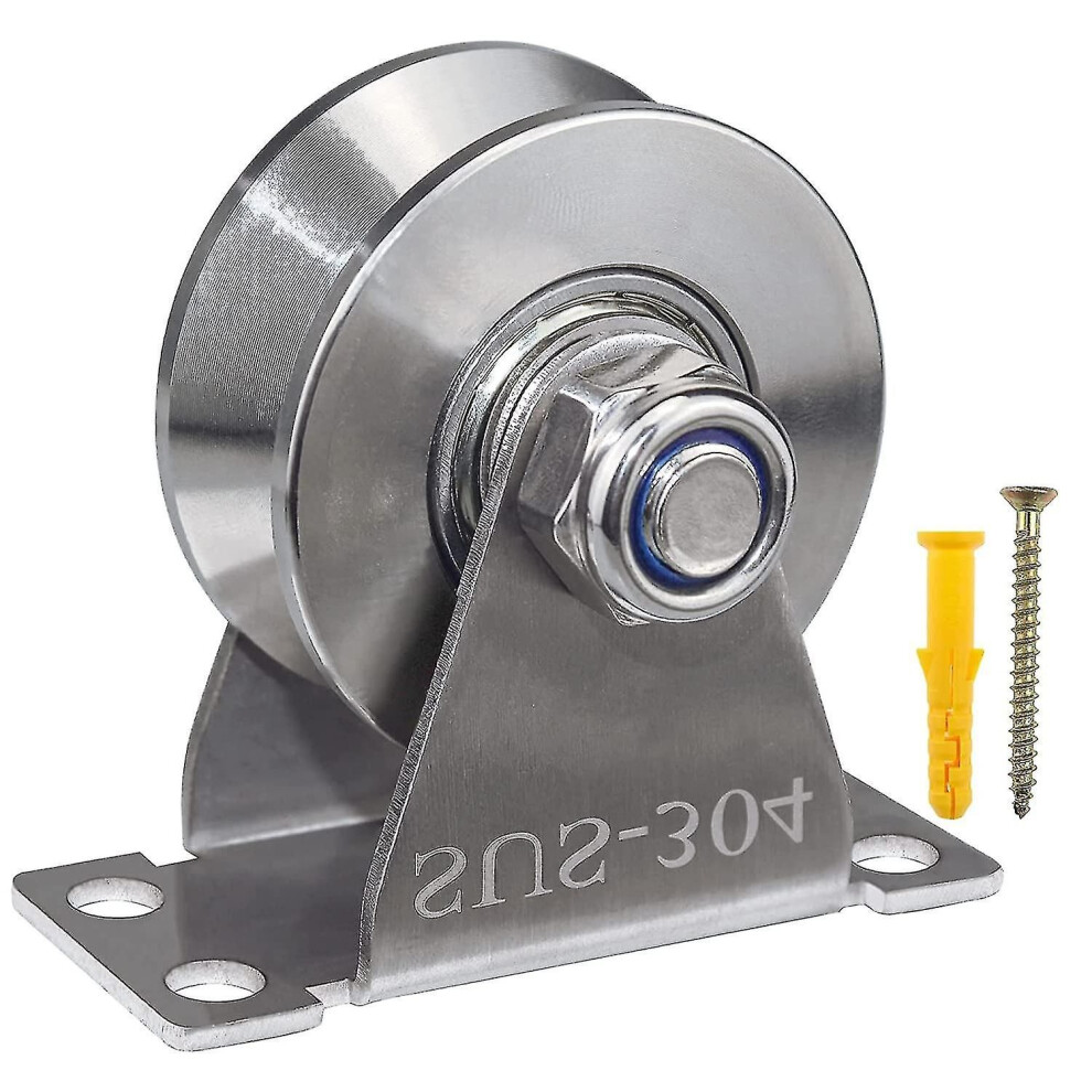 Stainless Steel Pulley Block Super Silent Single Pulley For Sliding Gate And Wire Rope Detachable Duplex Bearing With Mounting 8382320228121