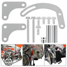 SBC gefreesde aluminium stuurbekrachtigingspomphouder met V-riem for 5.0L 5.7L 305 327 383 motoren (551522)
