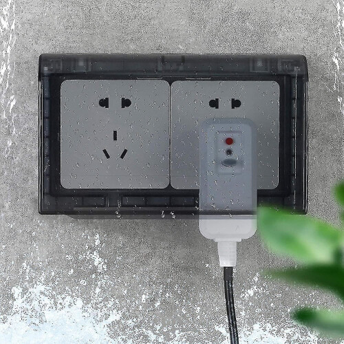 2-Speed Outdoor Plug and Socket Cover - Weatherproof - Black 2