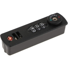 TSA007 3-Digit Combination Padlock for Luggage and Suitcases, Black