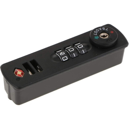TSA007 3-Digit Combination Padlock for Luggage and Suitcases, Black