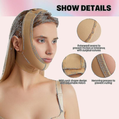 Compression garment with chin support for face and neck lifting after surgery 2