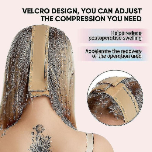Compression garment with chin support for face and neck lifting after surgery 1
