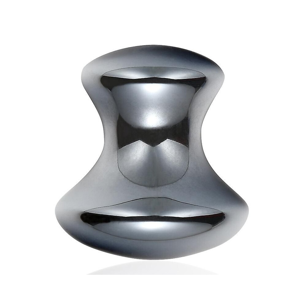 Silver Terahertz Mushroom Shape Gua Sha Scraping Stone For Spa Relaxing Meditation Massager 2Pc