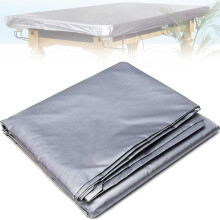 Pool Table Cover PVC Waterproof Dustproof Moisture And Sun Protection Drawstring For 7/8/9/10/12 Ft Tables Silver