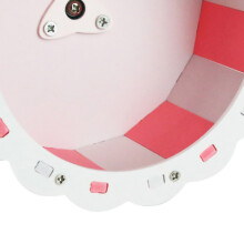 Silent Sunflower Hamster Wheel 13cm PVC Running Toy Pink/White