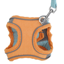 Reflective Cat Vest Harness & Leash Kit Blue Orange L, Adjustable Escape Proof