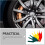 Brake load thickness ruler tools for measuring point brakes, brake lining measuring tool 3