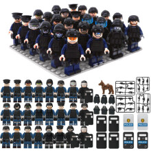 24pcs War II the British and German armies Desert Military Sodiers Weapons Minifigures Kids Toys Gifts Fit Lego