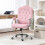 Vinsetto Vinsetto Home Office Chair with Adjustable Height Tilt Function Pink 1