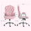 Vinsetto Vinsetto Home Office Chair with Adjustable Height Tilt Function Pink 3