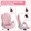 Vinsetto Vinsetto Home Office Chair with Adjustable Height Tilt Function Pink 5