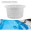Pool sieve, integrated handle, easy to clean, reusable, durable, white. 4