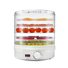 5Tray Dehydrator for Meat Jerky and Dried Fruit, Quiet Operation, Classic White