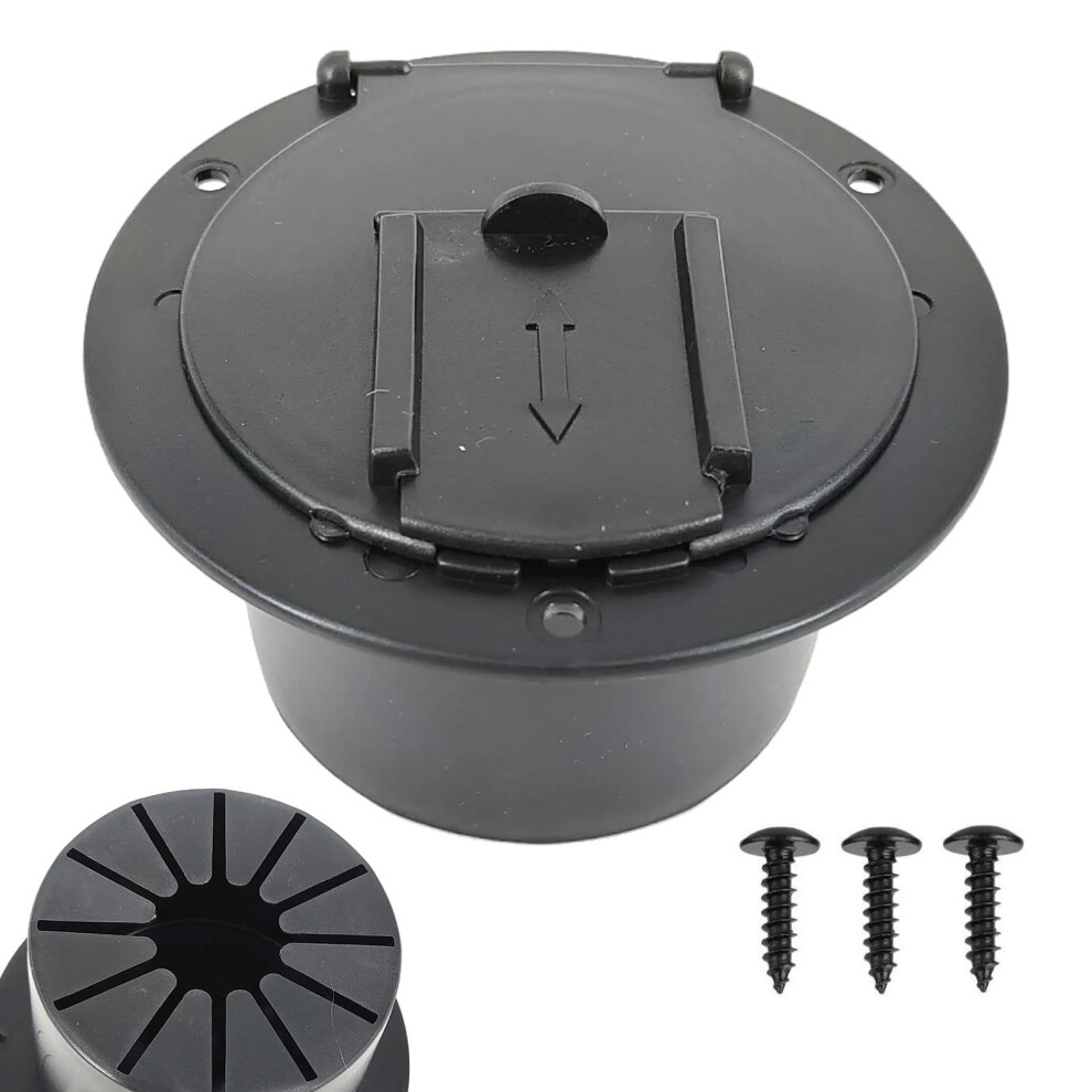 Rv Socket Cover, Rv Plug Cover, Black Zip Cord Hatch Lid With Lid, Rv Wire Organizer, Cable Grommet 9382693657961