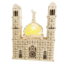 Eid Mubarak Kalender, beleuchteter Eid Mubarak Adventskalender mit LED-Licht, Countdown-Kalender-Ornament Ramadan Countdown-Kalender, anwendbar