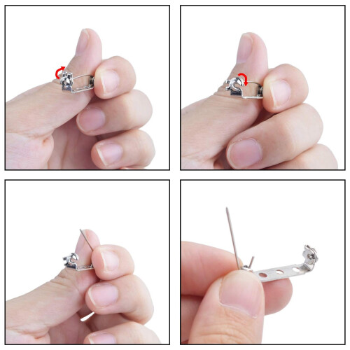 Ασφάλεια πίσω καρφίτσας για χειροτεχνίες DIY, μηχανισμός κλειδώματος, ασφαλές 1