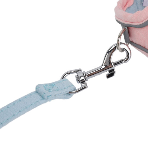 Cat Vest Harness & Leash Set, Reflective, Adjustable, Blue Pink M 2