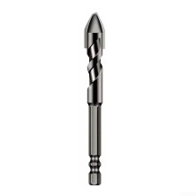 Hex Shank Eccentric Drill Bit SelfCentering TiltedHead 10mm Tile Wood Glass Plastic Wall Concrete UChip Flute Design