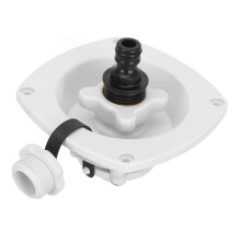 Water Tank Mouth Rotatable with Lid Motorhome Water Inlet RV Parts PP White
