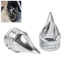 SIKUAI Swivel Tip 1 Pair Axle Blocks Front Axle Nut Covers Drivetrain Parts Aluminum Chrome For VRSC 022011