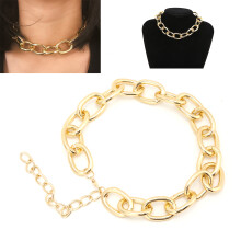 Collana in lega d'oro Punk estensione rimovibile 1 pezzo