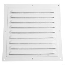Aluminum ventilation grill cover, square, with screen cover, weatherproof design (200 x 200 mm) 200x200mm