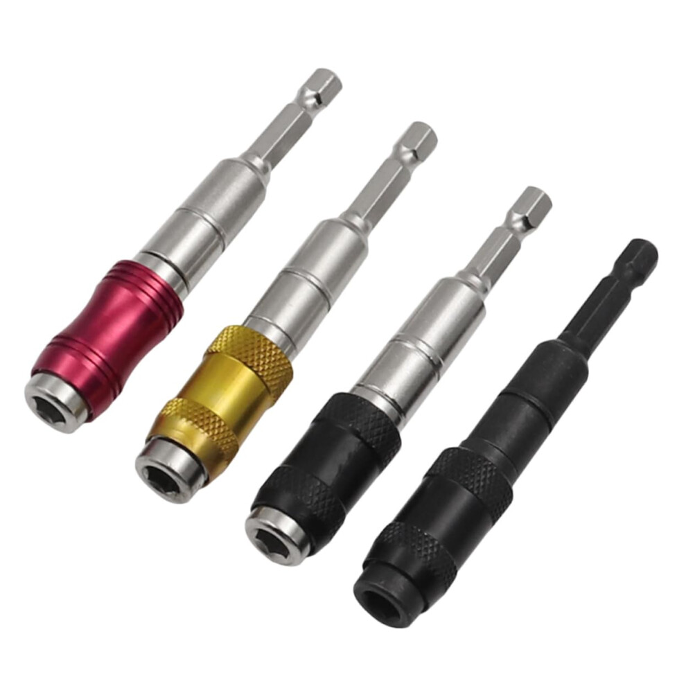 Magnetic Pivoting Bit Holders 4Piece Quickrelease Screwdriver Bit Extenders Steel Drill Accessories For Tight Spaces 9382693847553