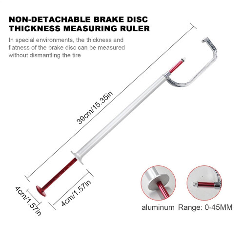 Brake rotor indicator, disc brake load measuring instrument, 045 mm thickness ruler 1
