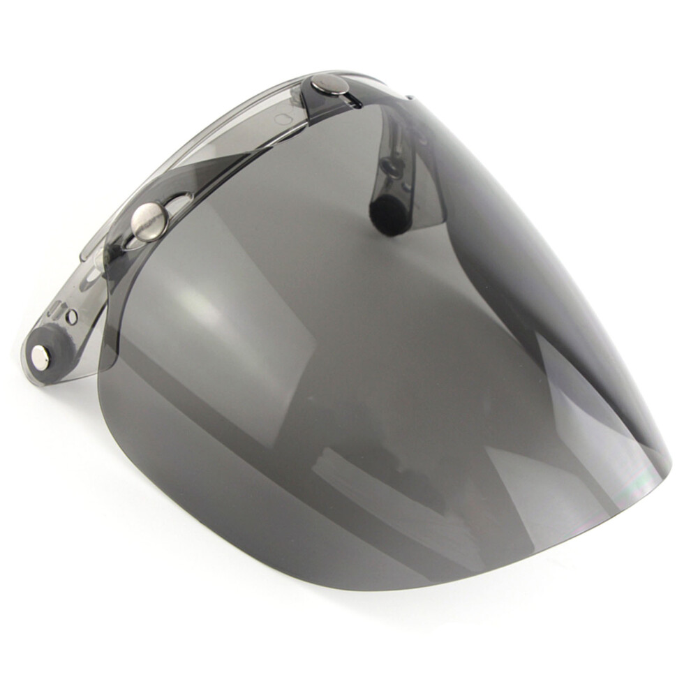 3-Snap Bubble Lens Visor For Open Face Motorcycle Helmets Wind Shield Accessory 8481373338815