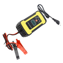 12V 6A Autobatterie-Wartungsgerät mit LCD-Anzeige, Gelb, ABS, 90W
