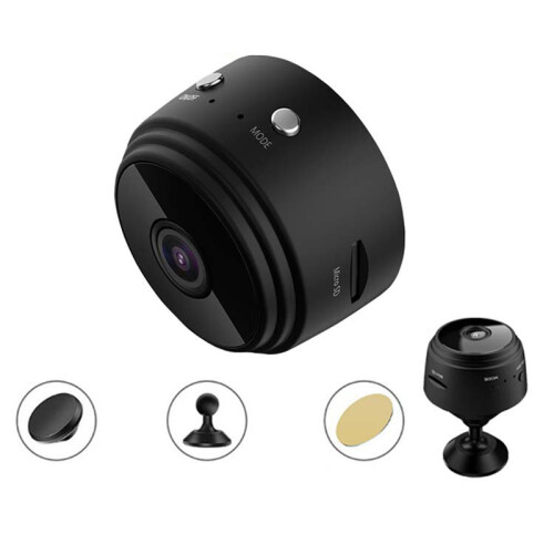 HD Night Vision Wireless Camera with Motion Detection, Black/Blue, 44x24x44mm 2