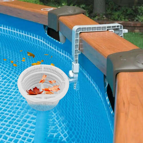 Pool Skimmer Basket, Handled Strainer Insert, Reusable Mesh Trap, 7.48x4.33 Inches 2