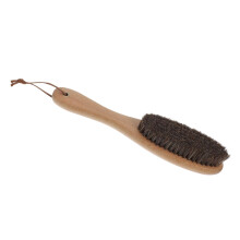 Wooden Handle Horsehair Body Brush Bristles Grooming Tool Outdoor Dust Removal Lightweight Portable Horse Coat Cleaner