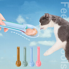 Mehrzweck-Plastik-Katzen- und Hundesnack-Drucklöffel, 57x212mm, Blau