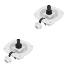 Rotatable Water Tank Mouth with Lid for Motorhome RV Water Inlet White