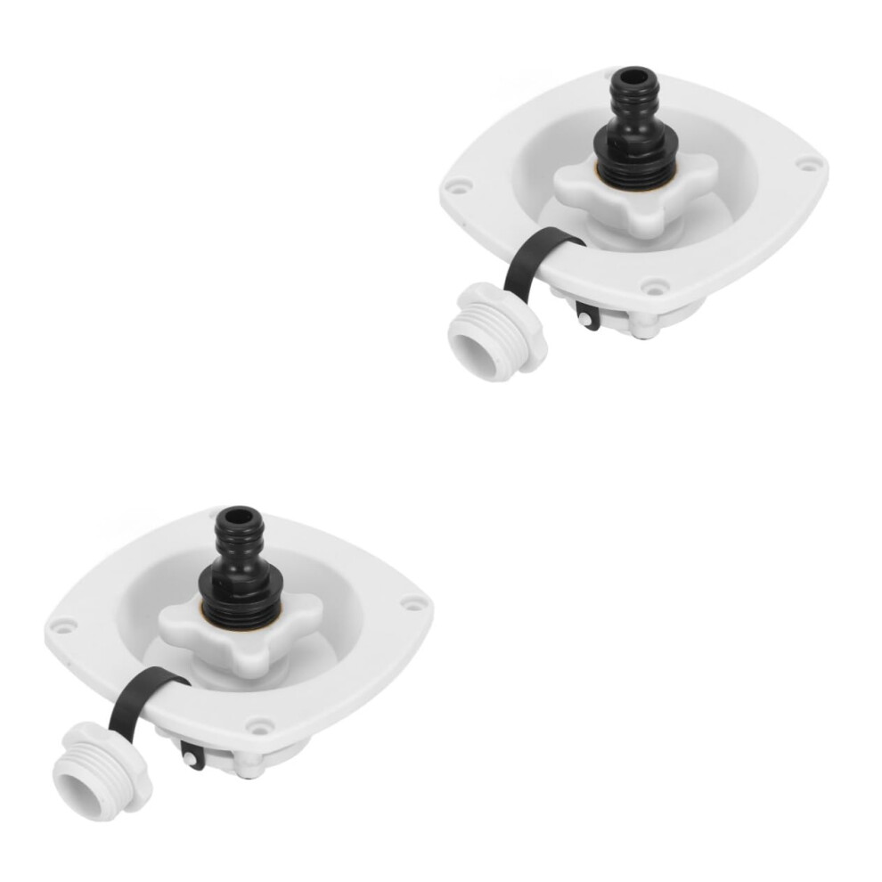Rotatable Water Tank Mouth With Lid For Motorhome Rv Water Inlet White 9382693659767