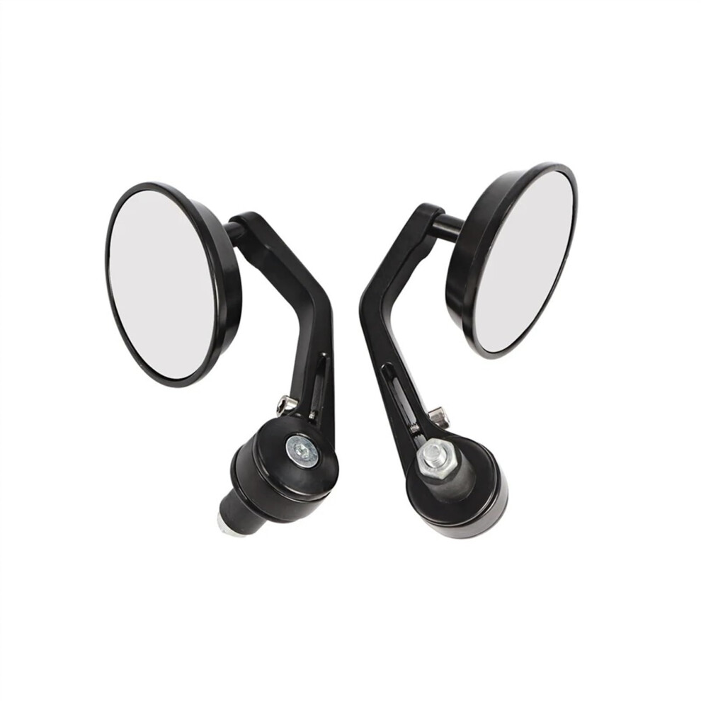 Motorcycle Rearview Mirrors Wide Angle Clear View Round 7/8' Handlebar Aluminum Alloy Cafe Racer 9189345336225
