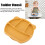 Piatto in silicone per bambini con posate, 3 scomparti, Giallo 9
