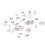 Mini Ceramic Dollhouse Tea Cup Set 12 pcs, 4.6cm, Decorative 8