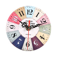 Silent Non-Ticking Wall Clock, Round Antique Wall Clock with Artistic European Pattern, Vintage Wall Clock for Living Room Bedroom Office Decor,