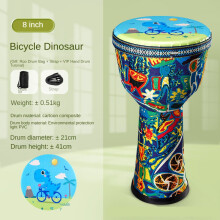 (8 inch bicycle dinosaur, Drum bag straps tutorial) 8 inch children's lightweight tambourine