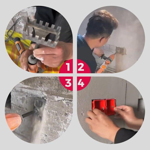 Drywall Socket Cutter Fold, Square Hole Punch, Model , For Home Improvement, Woodworking Carpentry 2