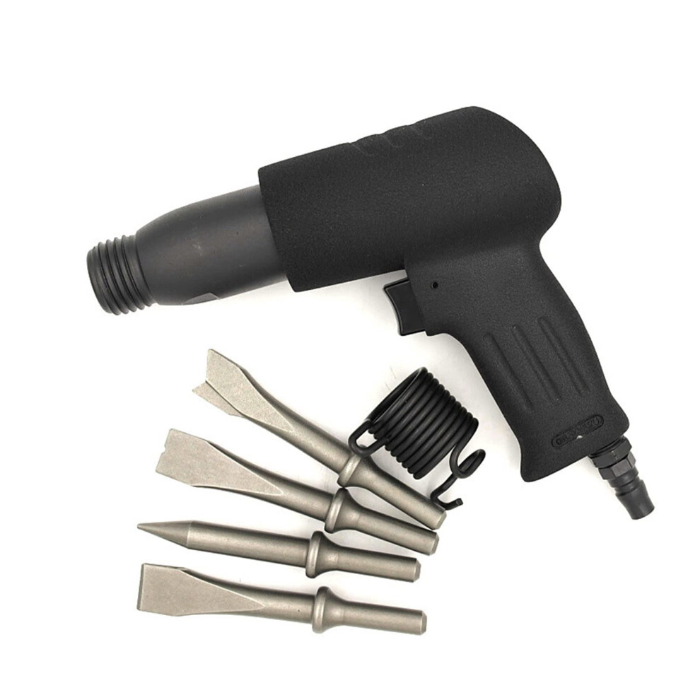 190 Pneumatic Shovel Air Chisel Rust Remover Tool With 4 Head Wind Pick Brake Pad Derust 9382693848574
