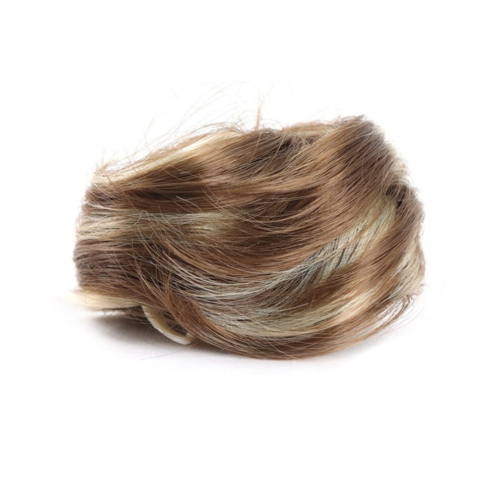 Unisex Hair Bun Extensions Synthetic Chignon Hairpiece Donut Clipin Bun Extension Claw Clip For Tousled Updo