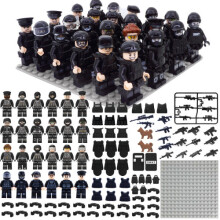 24pcs War II the British and German armies Desert Military Sodiers Weapons Minifigures Kids Toys Gifts Fit Lego